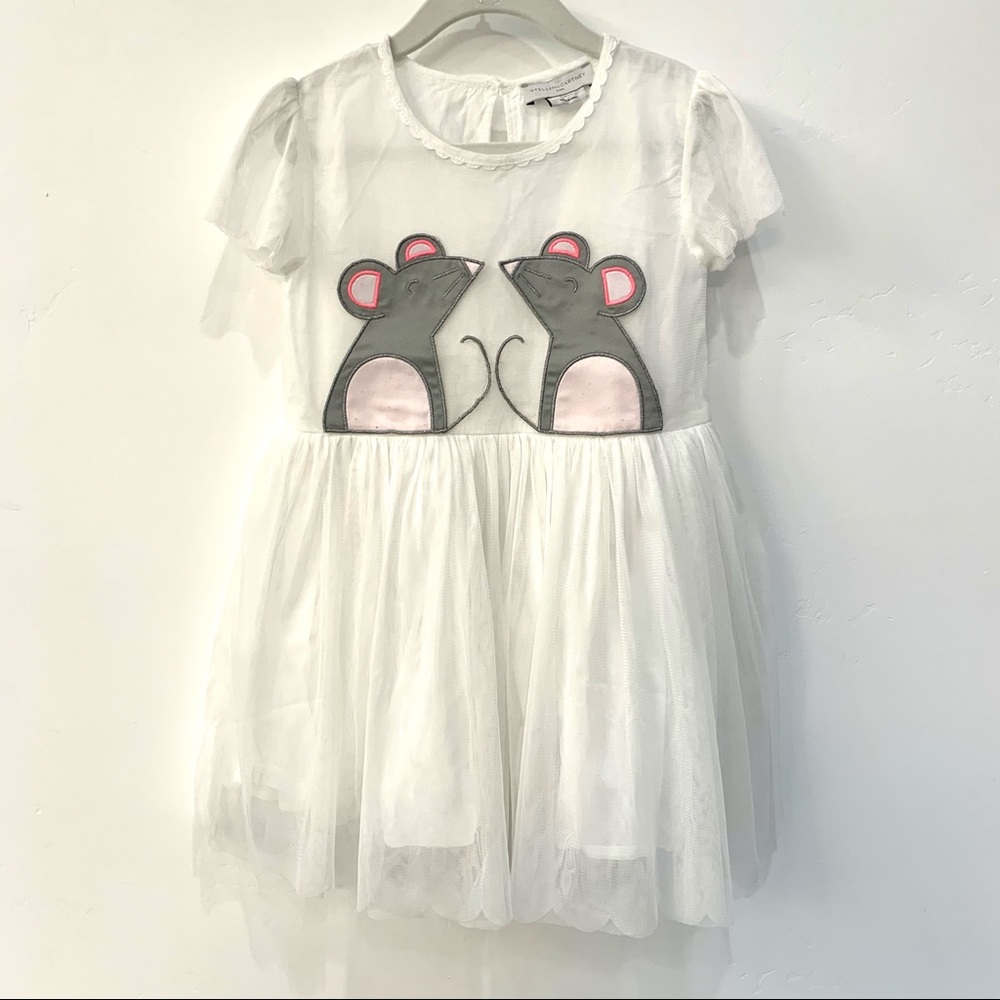 Stella McCartney 5 Mouse Applique Tulle Dress